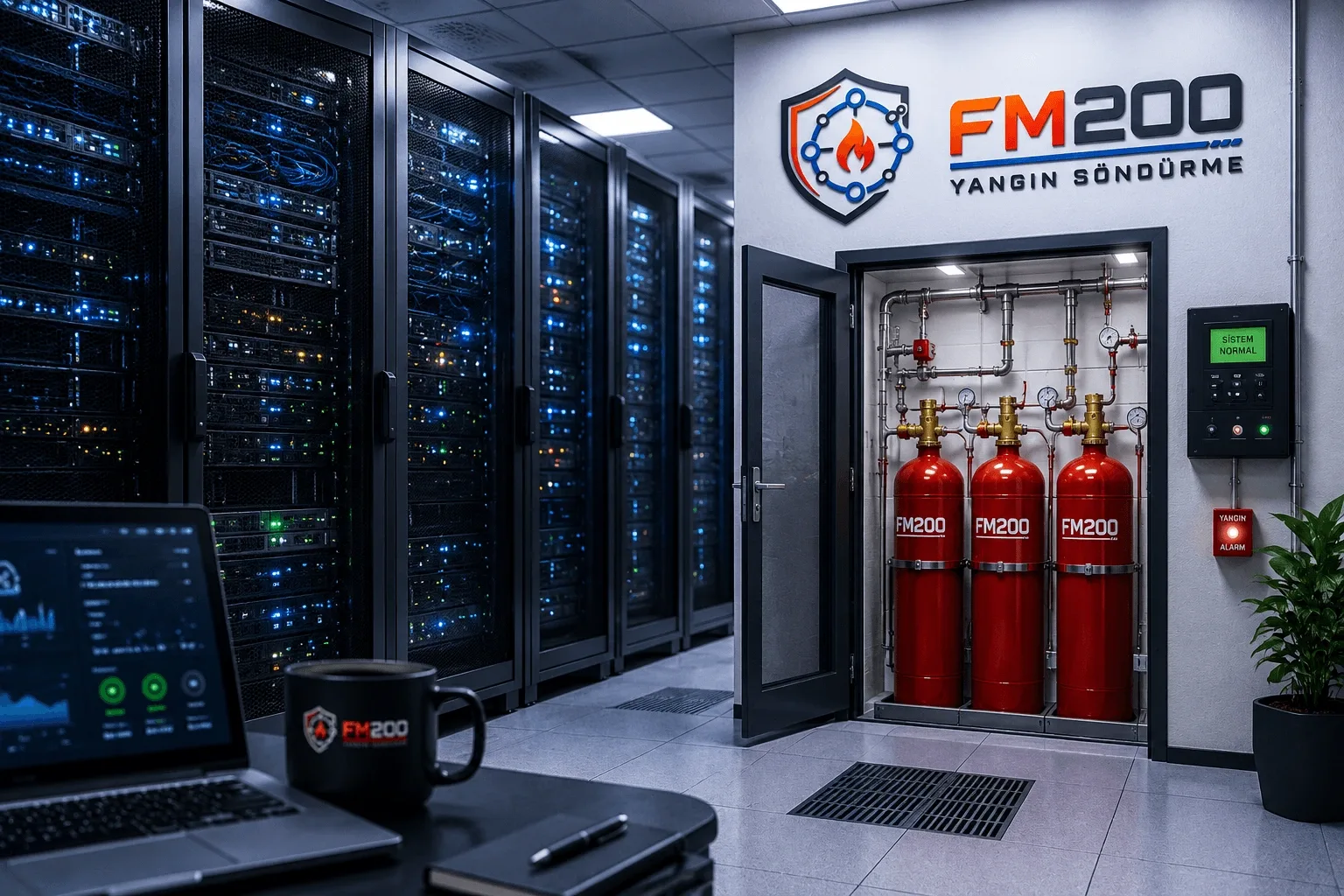 Server Odası İçin FM200 Sistemi: Tasarım, Hesaplama ve Kurulum Süreci